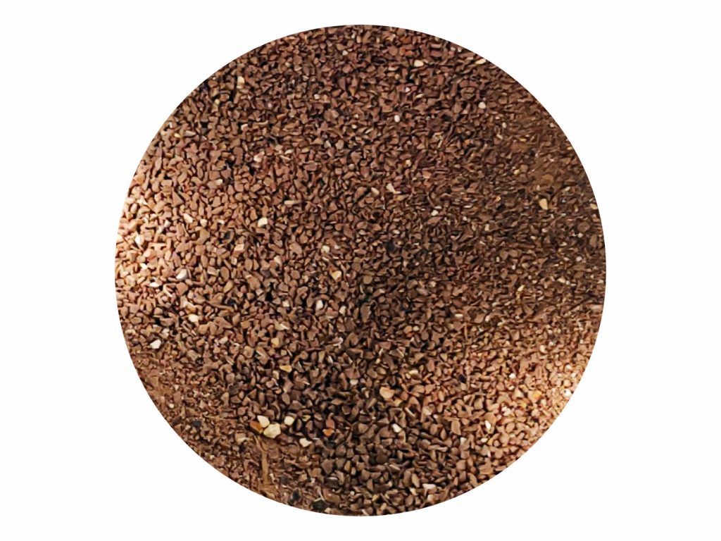 Cascas nozes trituradas